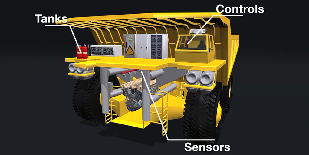 Kidde Fire Systems Fire Suppression System for Mining Hauler